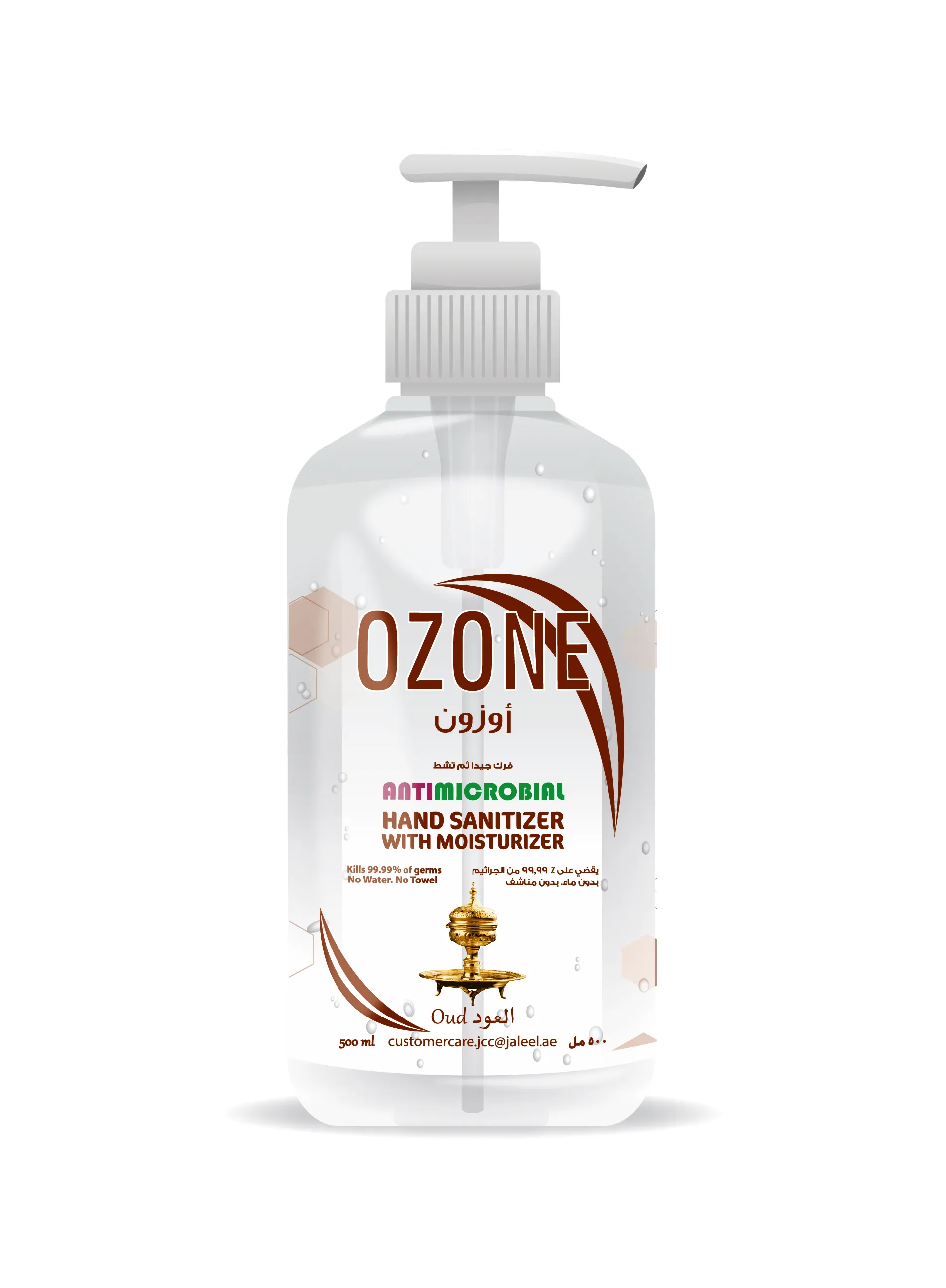 Ozone Oud Hand Sanitizer, 500ml